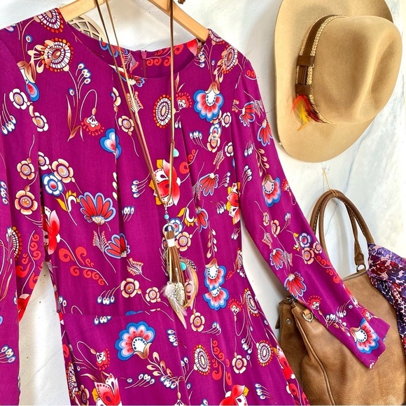 NEW Made in Canada Enchanting boho Gypsy maxi dress folk prairie WESTERN vibes - Picture 5 of 12